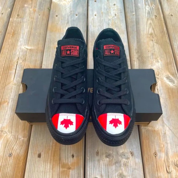 Converse Shoes - LIMITED EDITION Converse All-Star Low Top Canada Flag Shoes 🇨🇦